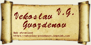 Vekoslav Gvozdenov vizit kartica